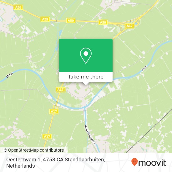 Oesterzwam 1, 4758 CA Standdaarbuiten Karte