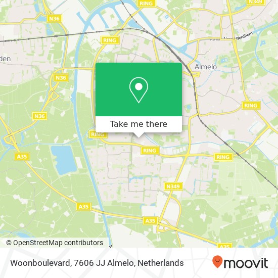 Woonboulevard, 7606 JJ Almelo Karte