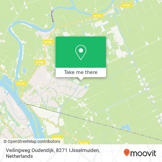 Veilingweg Oudendijk, 8271 IJsselmuiden map