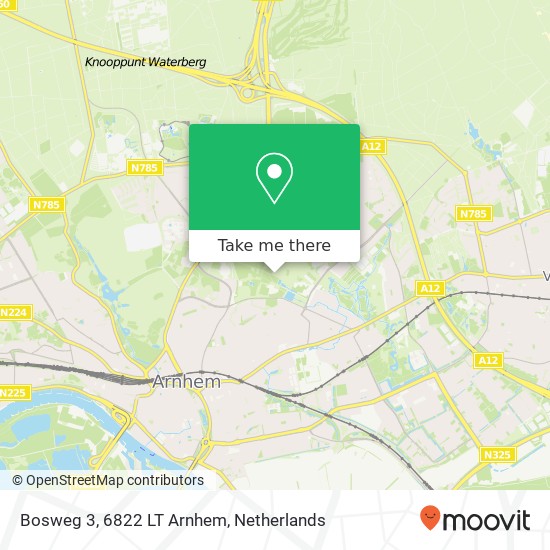 Bosweg 3, 6822 LT Arnhem map