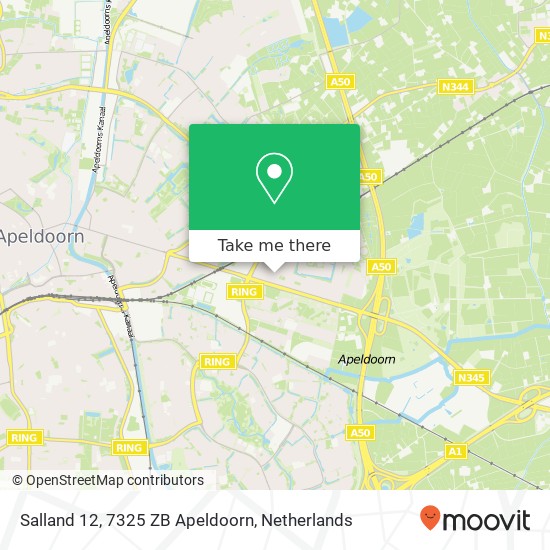 Salland 12, 7325 ZB Apeldoorn Karte