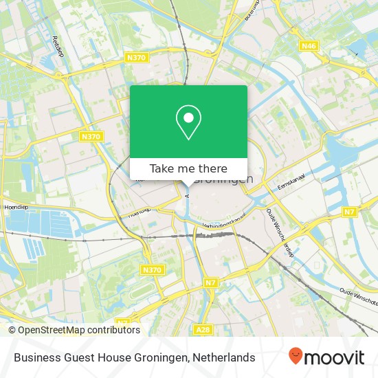 Business Guest House Groningen, Hoge der A map