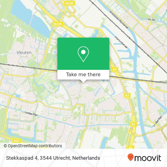 Stekkaspad 4, 3544 Utrecht Karte