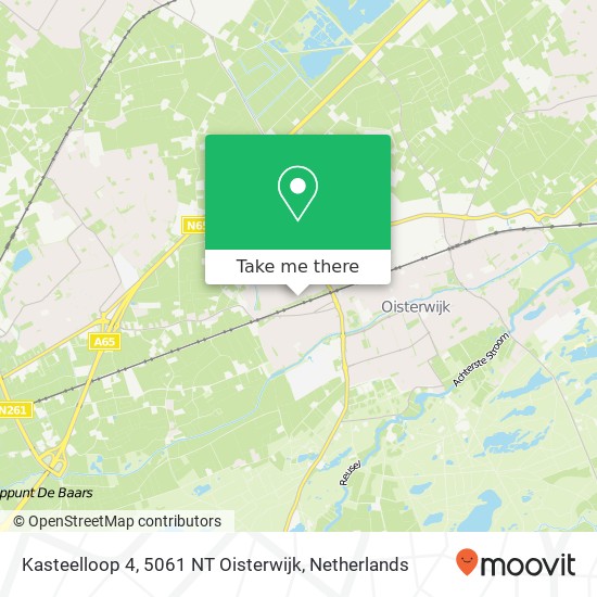 Kasteelloop 4, 5061 NT Oisterwijk Karte