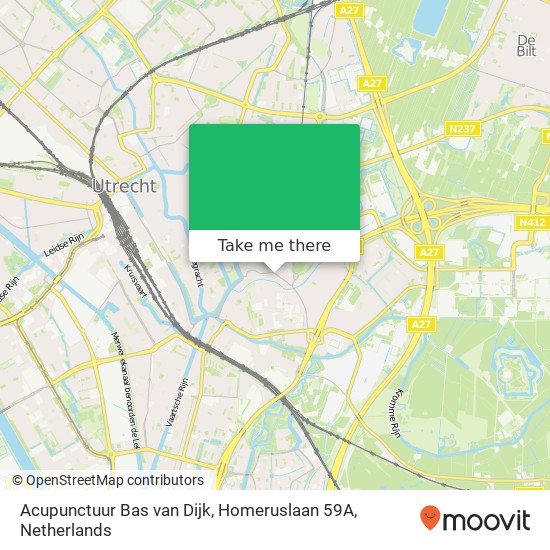 Acupunctuur Bas van Dijk, Homeruslaan 59A map