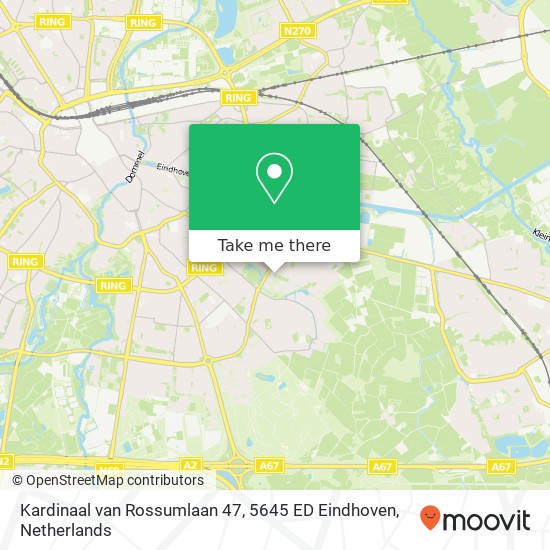 Kardinaal van Rossumlaan 47, 5645 ED Eindhoven map