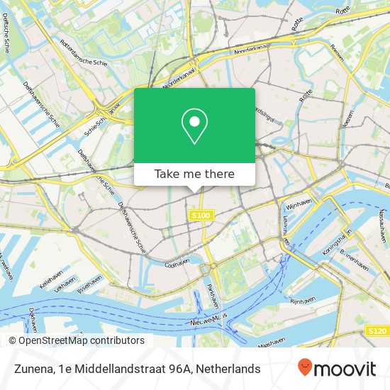 Zunena, 1e Middellandstraat 96A map