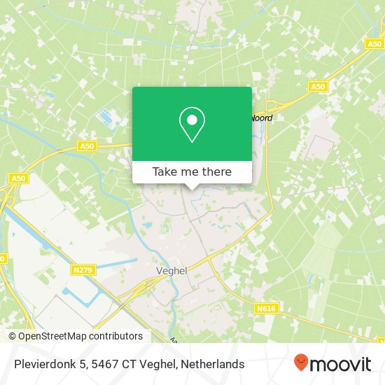 Plevierdonk 5, 5467 CT Veghel Karte