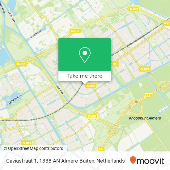 Caviastraat 1, 1338 AN Almere-Buiten map