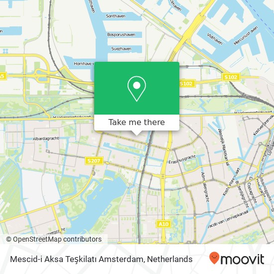 Mescid-i Aksa Teşkilatı Amsterdam, Johannes Poststraat 30 map
