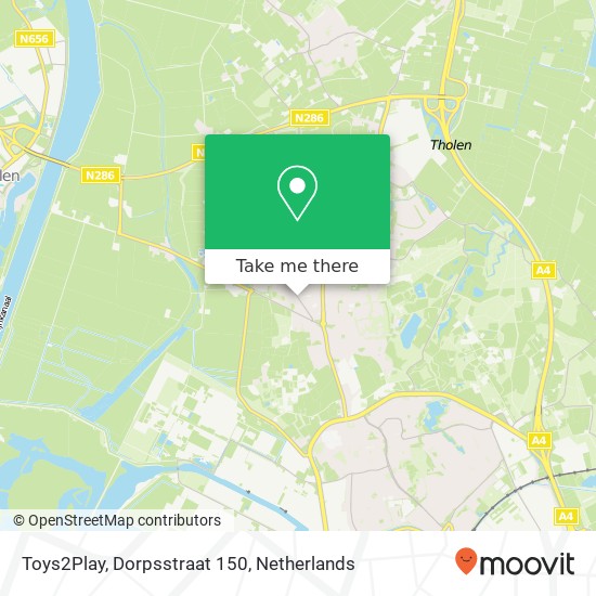 Toys2Play, Dorpsstraat 150 map