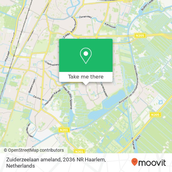 Zuiderzeelaan ameland, 2036 NR Haarlem map