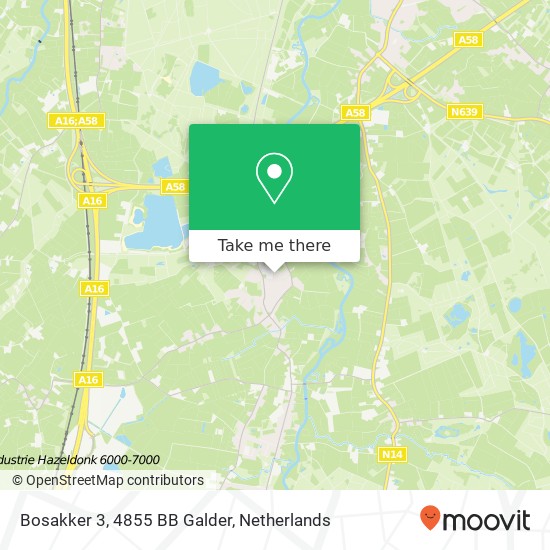 Bosakker 3, 4855 BB Galder map
