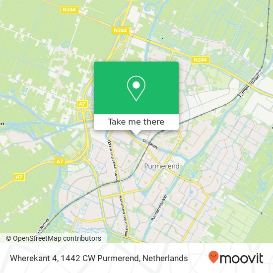 Wherekant 4, 1442 CW Purmerend map