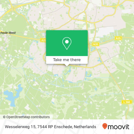 Wesselerweg 15, 7544 RP Enschede map