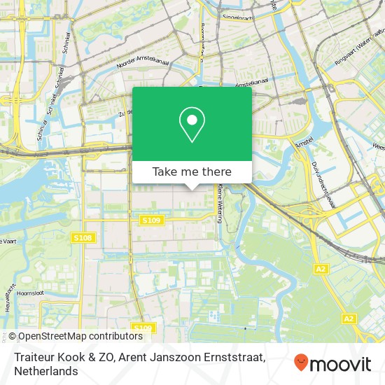 Traiteur Kook & ZO, Arent Janszoon Ernststraat map