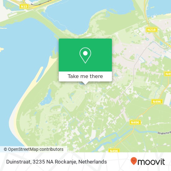 Duinstraat, 3235 NA Rockanje map