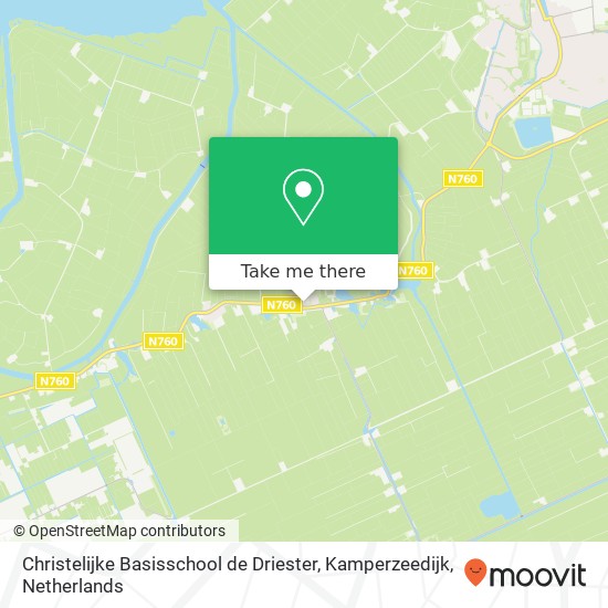 Christelijke Basisschool de Driester, Kamperzeedijk Karte