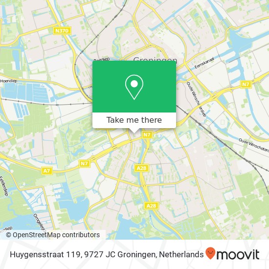 Huygensstraat 119, 9727 JC Groningen map