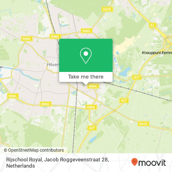 Rijschool Royal, Jacob Roggeveenstraat 28 map