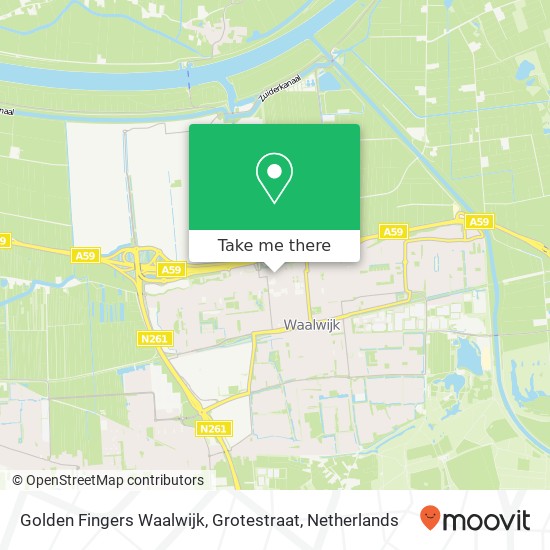 Golden Fingers Waalwijk, Grotestraat map