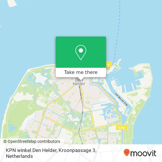 KPN winkel Den Helder, Kroonpassage 3 Karte