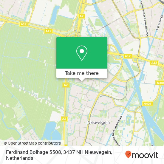 Ferdinand Bolhage 5508, 3437 NH Nieuwegein Karte