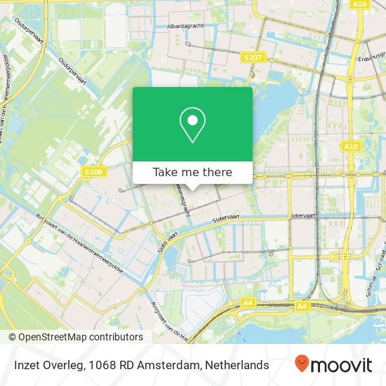 Inzet Overleg, 1068 RD Amsterdam map