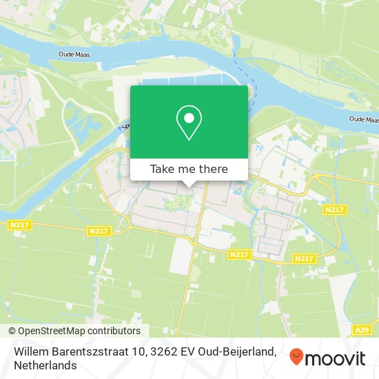 Willem Barentszstraat 10, 3262 EV Oud-Beijerland Karte