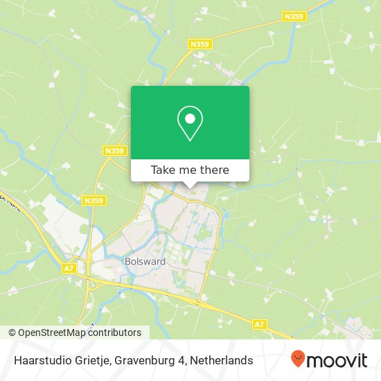 Haarstudio Grietje, Gravenburg 4 map