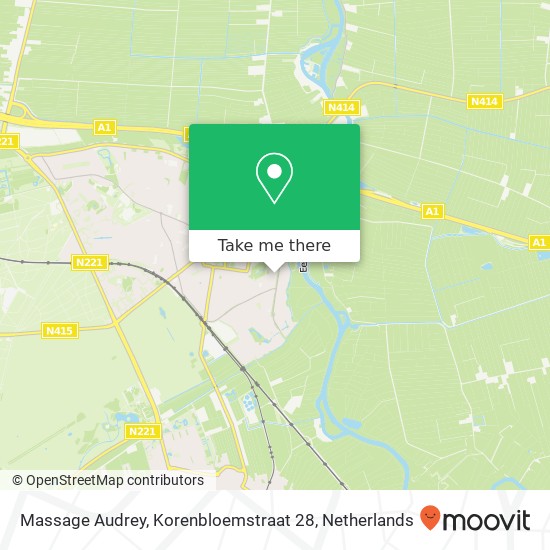 Massage Audrey, Korenbloemstraat 28 Karte