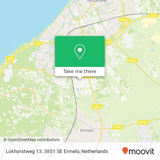 Lokhorstweg 13, 3851 SE Ermelo Karte