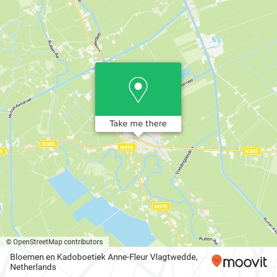 Bloemen en Kadoboetiek Anne-Fleur Vlagtwedde, Wilhelminastraat 27 map