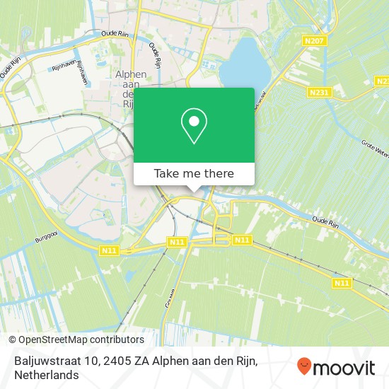 Baljuwstraat 10, 2405 ZA Alphen aan den Rijn map