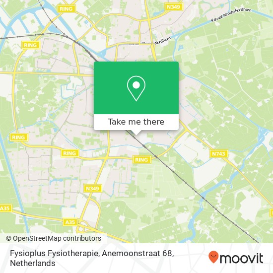 Fysioplus Fysiotherapie, Anemoonstraat 68 map