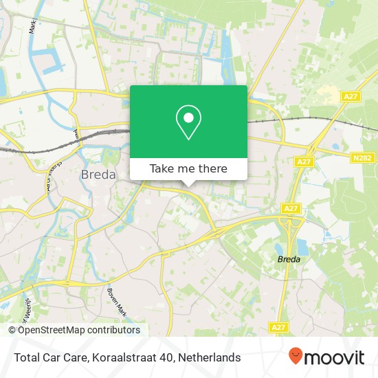 Total Car Care, Koraalstraat 40 map