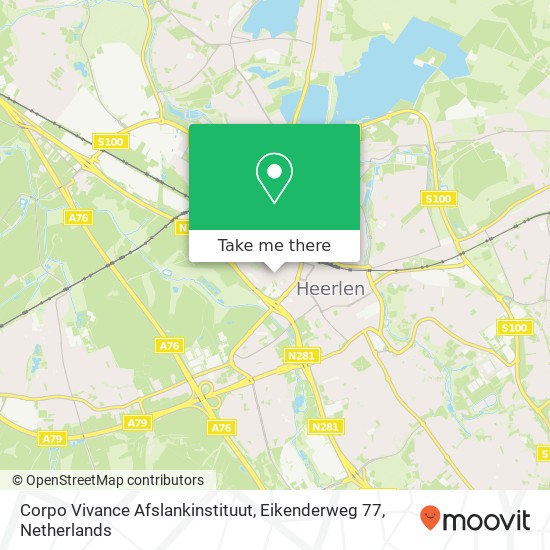 Corpo Vivance Afslankinstituut, Eikenderweg 77 map