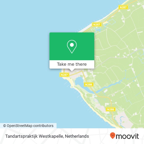 Tandartspraktijk Westkapelle, Noordstraat 12 map