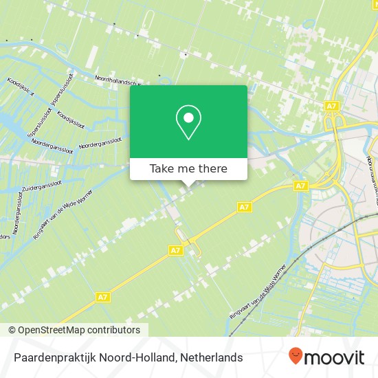 Paardenpraktijk Noord-Holland, Noorderweg 127 map