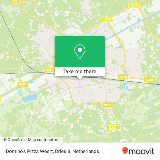 Domino's Pizza Weert, Dries 8 map