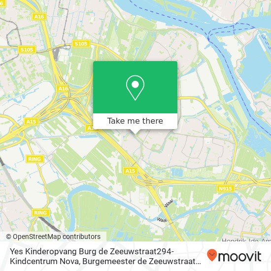 Yes Kinderopvang Burg de Zeeuwstraat294-Kindcentrum Nova, Burgemeester de Zeeuwstraat 294 map