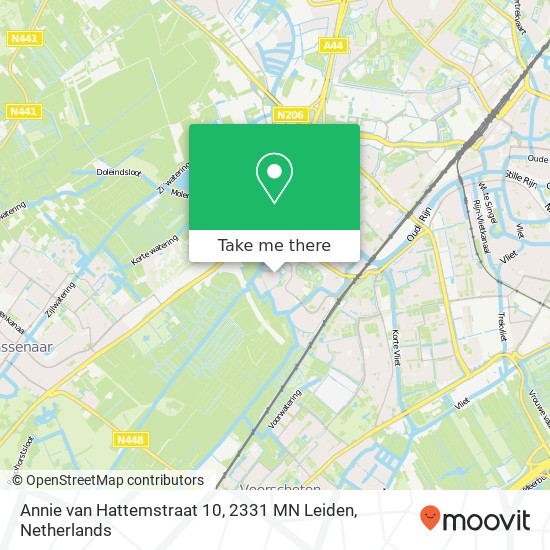 Annie van Hattemstraat 10, 2331 MN Leiden map