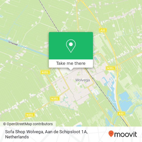 Sofa Shop Wolvega, Aan de Schipsloot 1A map