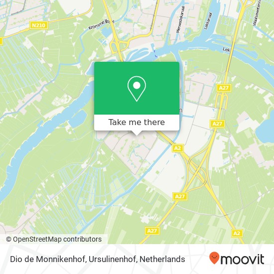 Dio de Monnikenhof, Ursulinenhof map