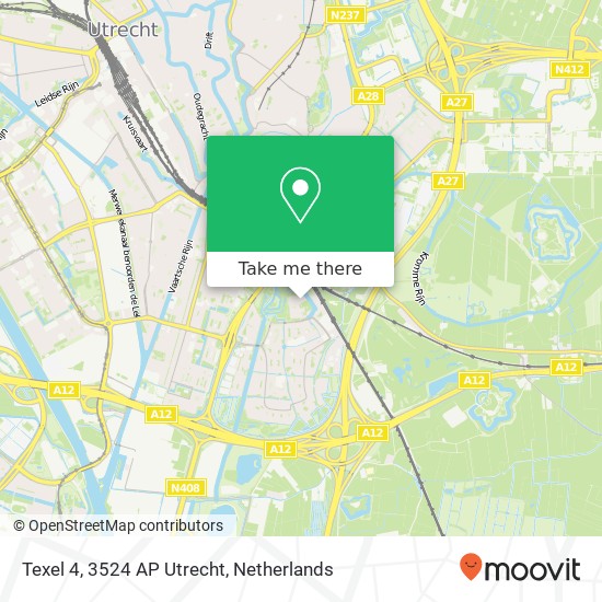 Texel 4, 3524 AP Utrecht map