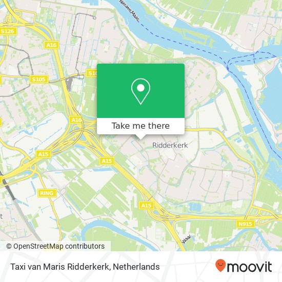 Taxi van Maris Ridderkerk map