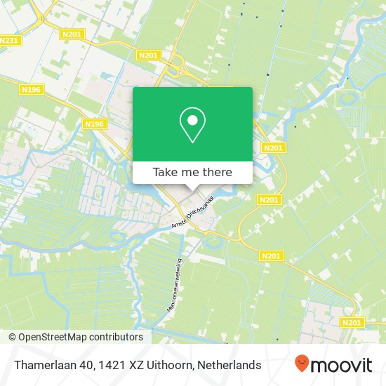 Thamerlaan 40, 1421 XZ Uithoorn map