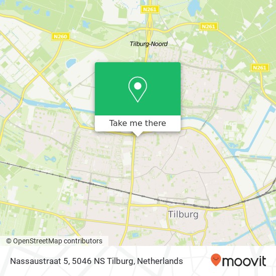 Nassaustraat 5, 5046 NS Tilburg map