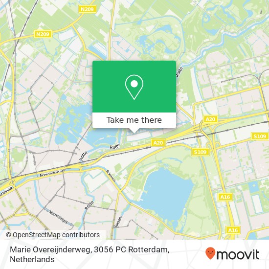 Marie Overeijnderweg, 3056 PC Rotterdam Karte