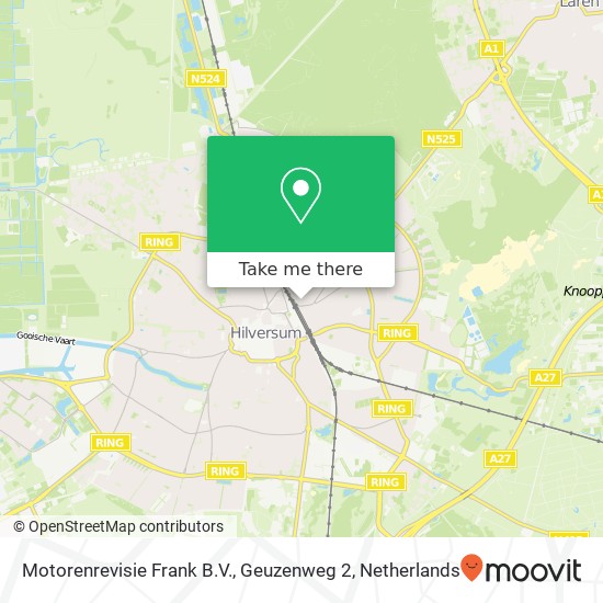 Motorenrevisie Frank B.V., Geuzenweg 2 Karte